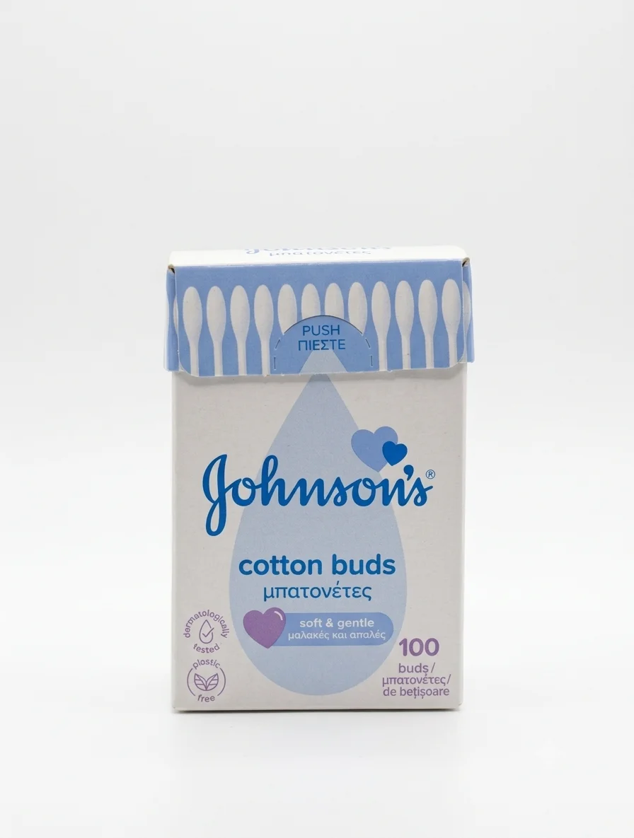JOHNSON العيدان القطنيه للاطفال 100 قطعه