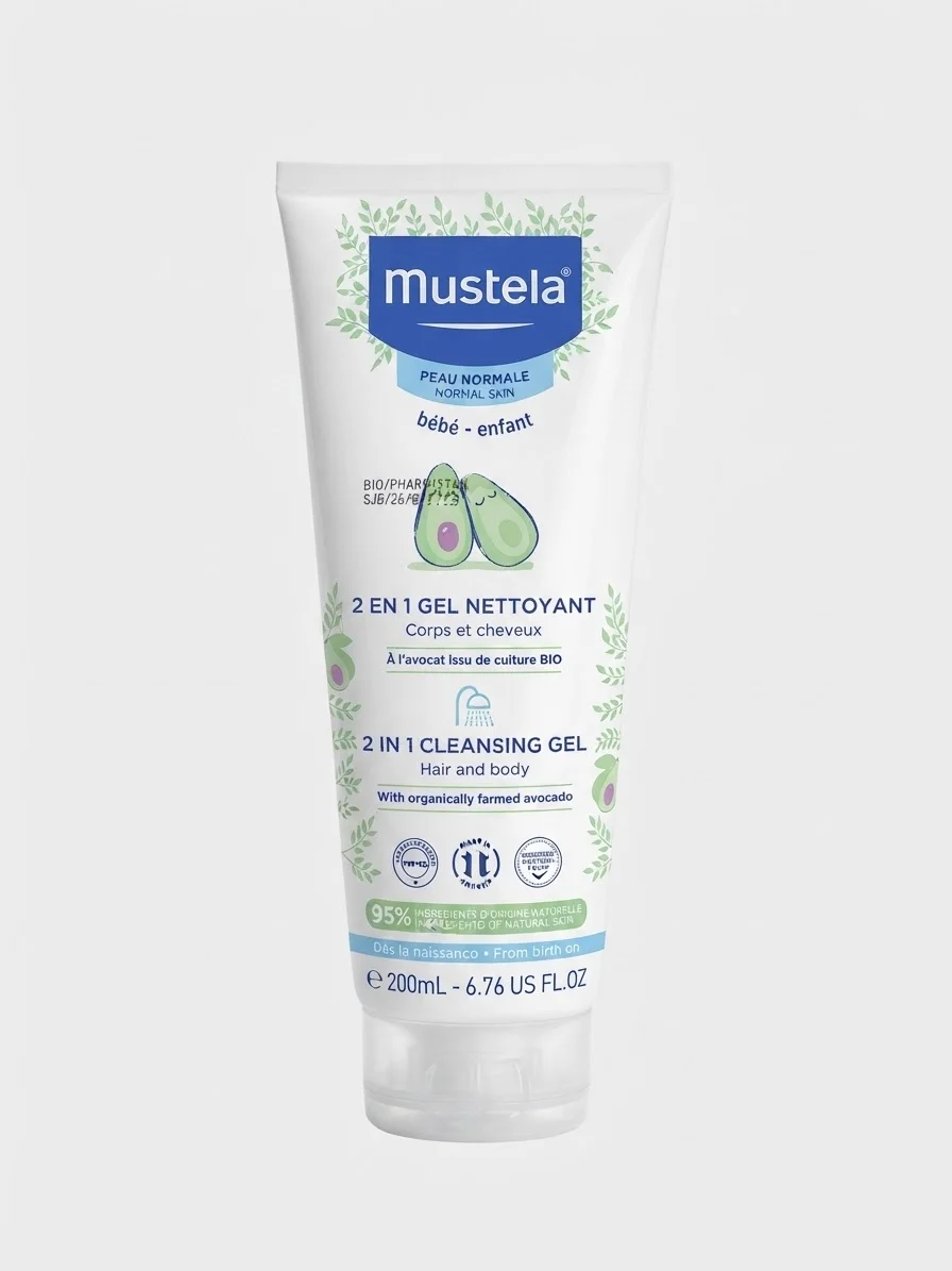 2 EN 1 GEL NETTOYANT MUSTELA غسول جسم وشعر موستيلا